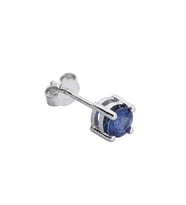 14 Ayar Altın 0.64 Karart Safir Tektaş Tek Küpe (Çift Değildir)