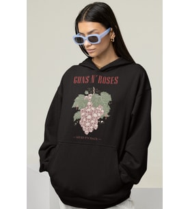Tasarım Guns N' Roses Rock Metal Müzik Grubu Baskılı Unisex Oversize Hoodie