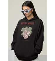 Tasarım Guns N' Roses Rock Metal Müzik Grubu Baskılı Unisex Oversize Hoodie