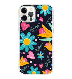 PrintiFy Apple  iPhone 12 Pro ile Uyumlu 1mm Slim Fit Retro Renkler 1 Baskılı Şeffaf  Kılıf
