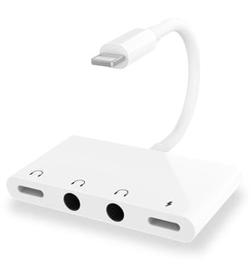 ALLY İPhone 14-13-12-11 4in1 Otg Ses Adaptörü Çift DC 3.5MM Jack-(5775) - SSSSSS3836-8392