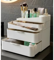 3 Katlı Çekmeceli Makyaj Organizer – 3D Baskı Masaüstü Düzenleyici