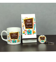 Süper Öğretmen Üçlü Set (Kupa + Telefon Standı + Anahtarlık)