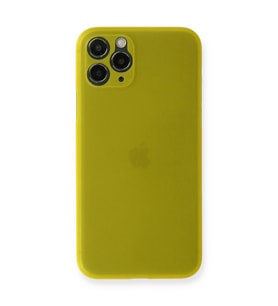 iPhone 11 Pro Max Kılıf Pp Ultra İnce Kapak - Sarı