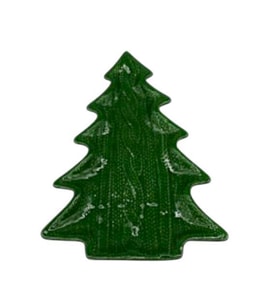 1 Adet 25x17cm Seramik Çam Ağacı Tabak Yılbaşı