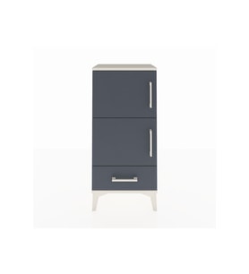 Arges Komodin 4 Raflı Tek Çekmeceli 2 Kapaklı 44x30x96 Aytaşı-Antrasit