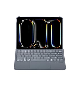 Apple T5504D iPad Pro 11 (2024) Kılıf Palermo Ledli Klavyeli Standlı Tablet Kılıfı - Siyah