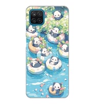 Samsung Galaxy A12 Uyumlu Panda Tasarımlı Şeffaf Telefon Kılıfı