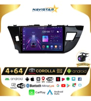 Toyota Corolla 4GB + 64GB Kablosuz Carplay 2014-2016 Android 13 Navigasyon Multimedya Sistemi
