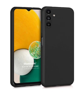 Microsonic Matte Silicone Samsung Galaxy A04S Kılıf Siyah