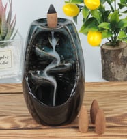 Tütsülük Geri Akışlı Şelale Model & 3 Adet Konik Tütsüler Set