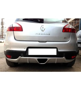 Renault Megane 3 RS Difüzör Coupe Uyumlu Parlak Siyah Plastik Egzoz Görünüm Arka-difizör-bodykit-ek