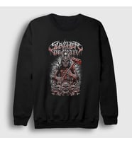 Presmono Unisex Siyah Skulls Slaughter To Prevail Sweatshirt 461580tt