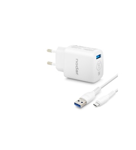 Micro Usb Qc 3.0 Hızlı Şarj Seti 18W 3.4A Usb Adaptörlü - Beyaz ND1009