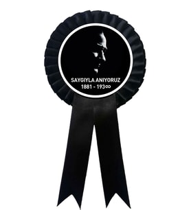 10 kasım atatürk saten kokart  SAYGIYLA ANIYORUZ