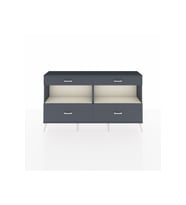 Arges Konsol 2 Raflı 4 Çekmeceli  176x30x99 Antrasit-Aytaşı/Antrasit