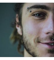 Gümüş Renkli Cerrahi Çelik Kaş Piercingi 6 mm (Çok Renkli)
