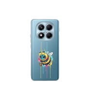 Redmi Note 14 Pro 5G ile uyumlu Splash arı tasarımlı şeffaf silikon kılıf