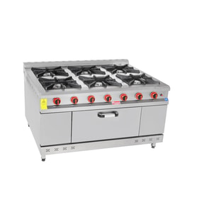 Himaksan Endüstriyel 150x100 Cm 6+1 Lpg Tüplü 6 Lı Kuzine Ocak