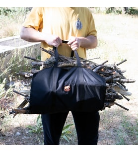 Kamp Ayısı® Woodie™ Siyah Su Geçirmez Oxford Odun Taşıma Çantası 44 Lt  Kamp ve