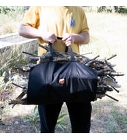 Kamp Ayısı® Woodie™ Siyah Su Geçirmez Oxford Odun Taşıma Çantası 44 Lt  Kamp ve