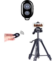 Bluetooth Uzaktan Kumanda Pilli Tüm Telefonlara Uyumlu Video Selfie Ve Fotoğraf Çekme Siyah
