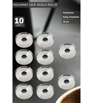 10’lu Set Skoçlu Küllük 10 cm Paslanmaz Çelik Kül Tablası Sigara Küllüğü