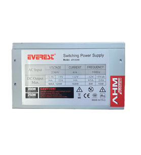 EVEREEST 250 WATT ATX POWER SUPPLY 8 CM FANLI GÜÇ KAYNAĞI (2 EL YENİLENMİŞ ÜRÜN)