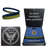 Fenerbahçe Lisanslı Hediye Ahşap Kutulu Bileklik (Sarı-Lacivert)