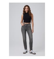 Kadın Likralı Slim Fit Gri Jean Pantolon