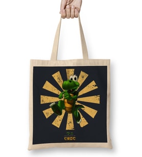 Croc Retro Japanese Bez Çanta Uzun Saplı