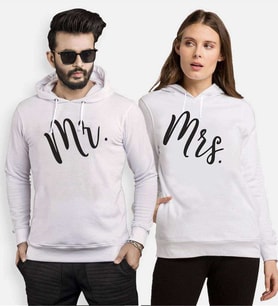 Tshirthane Mr. Mrs. 17 Sevgili Kombinleri Kapüşonlu Kombini (Tek Ürün Fiyatıdır.)