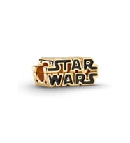 Star Wars Gold Renk Yazılı Charm 925 Ayar Gümüş