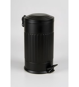 Çizgili Siyah Vintage Çöp Kovası 16 Lt, Şık ve Kullanışlı Tasarım