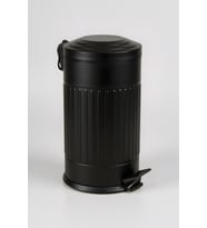 Çizgili Siyah Vintage Çöp Kovası 16 Lt, Şık ve Kullanışlı Tasarım