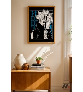 Boruto Anime Poster, Ahşap Çerçeveli Duvar Tablosu - Anime Severlere Özel Hediye
