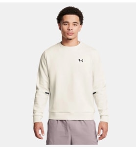 Under Armour Ua Unstoppable Fleece Erkek Sweatshirt (Beyaz)