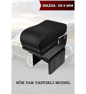 mazda cx32018 kol dayama geniş model Siyah Yastıklı Lüks Deri