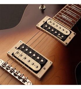 Cort CR300ATB Elektro Gitar Aged Vintage Burst Renk, EMG RetroActive H-H Manyetik, Maun Gövde, Yarı Mat Bitiş