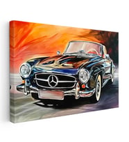 Kanvas Tablo Klasik Mercedes Roadster Cabrio Mercedes Tablosu Ev Ofis Duvar Dekoru