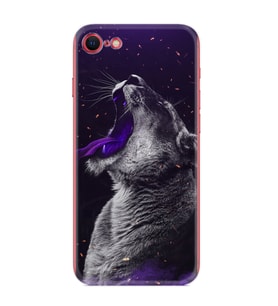 Apple iPhone 5 6 7 8 Plus Se XR Kılıf Desemli Silikon Purple Leopar 1750
