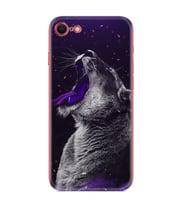 Apple iPhone 5 6 7 8 Plus Se XR Kılıf Desemli Silikon Purple Leopar 1750