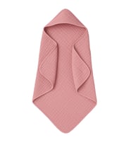 Yenidoğan Bebek Müslin Banyo Havlusu Kapüşonlu, 4 Katlı, Kalın, Yumuşak ve Emici %100 Pamuk, 70X70cm (Pembe)