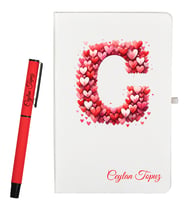 Kişiye Özel Anneye Hediye Defter ve Kalem Hediye Seti
