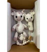 Zürafa Zuzi Yeni Doğan Takımı Amigurumi Organik Oyuncak Hediye Seti