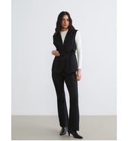 LCW Modest Siyah Dar Fit İspanyol Paça Kadın Pantolon