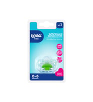 Wee Baby Şeffaf Desenli Damaklı Emzik No:1 0-6 ay Yeşil
