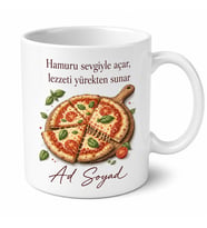 Pizzacıya Hediye Baskılı Porselen Kupa Bardak Pizza Şef Hediye Kupa