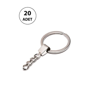 20 Adet Çelik Anahtarlık Halkası