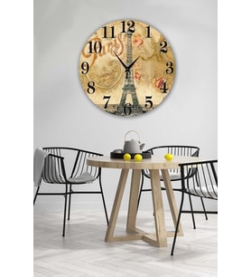 Bilge Retro Tasarımlı Duvar Saati 35x35cm
